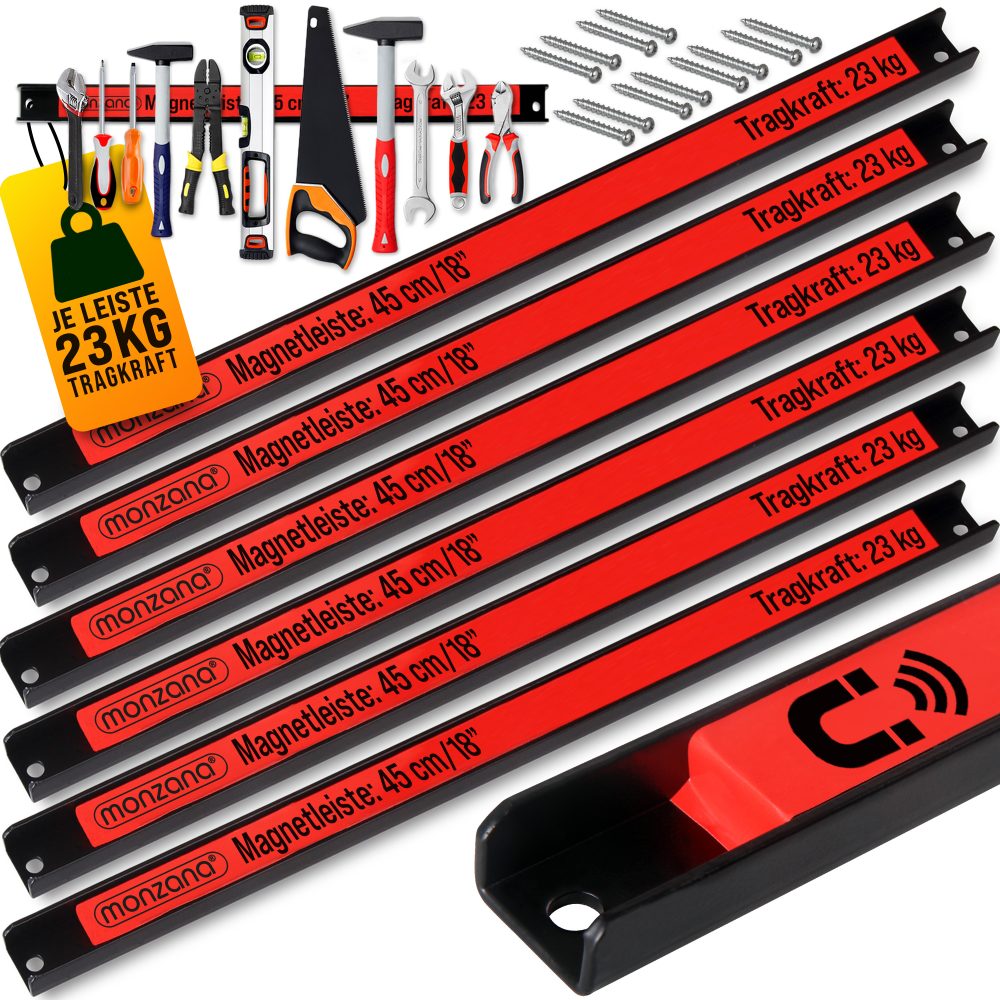 Magnetleiste 6er-Set 45cm inkl Montagematerial