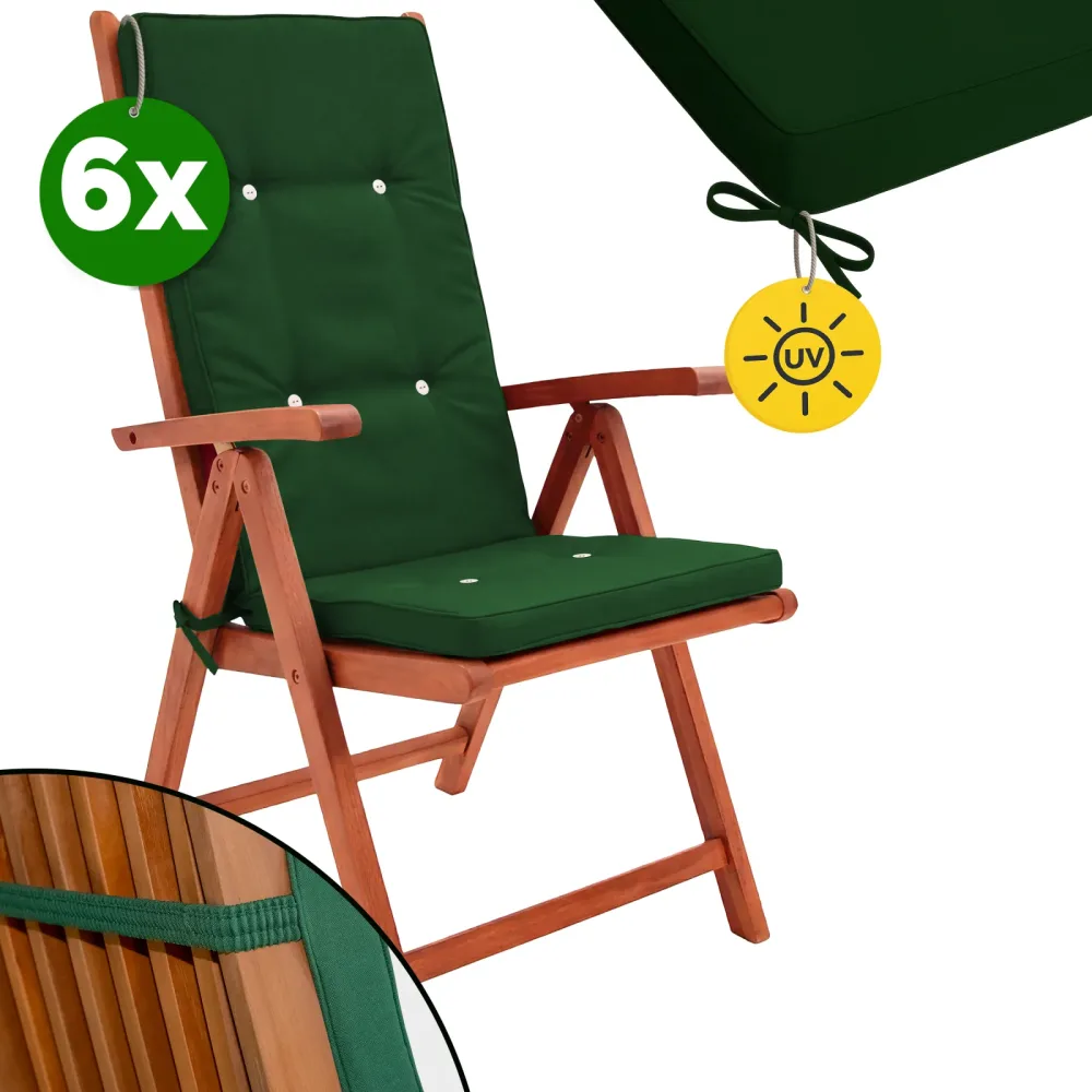 Stuhlauflage 6er-Set Grün für Hochlehner Vanamo