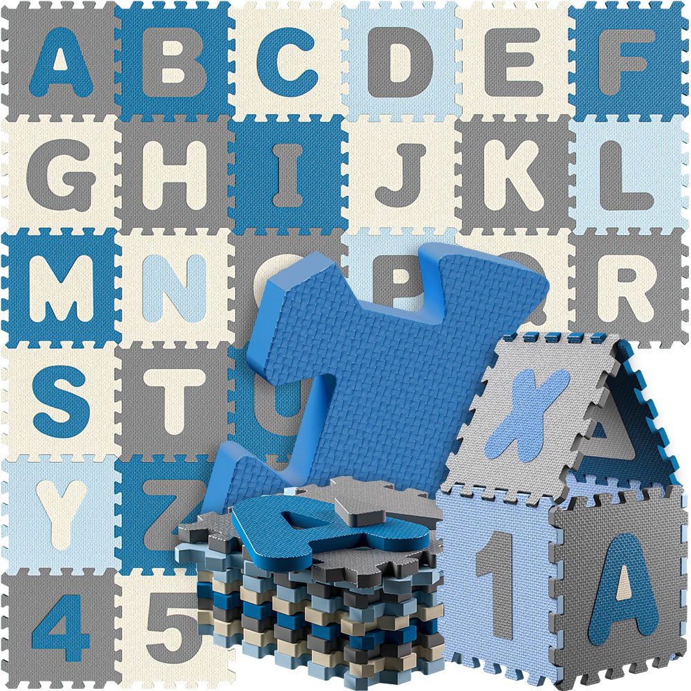 Puzzlematte 86-tlg Blau