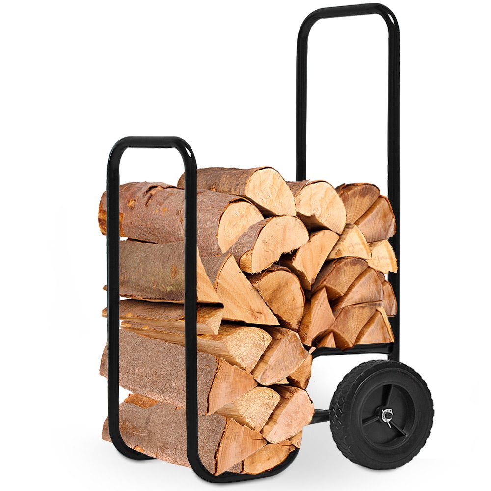 Kaminholzwagen 56x45x105cm 80?kg Tragkraft Gummireifen