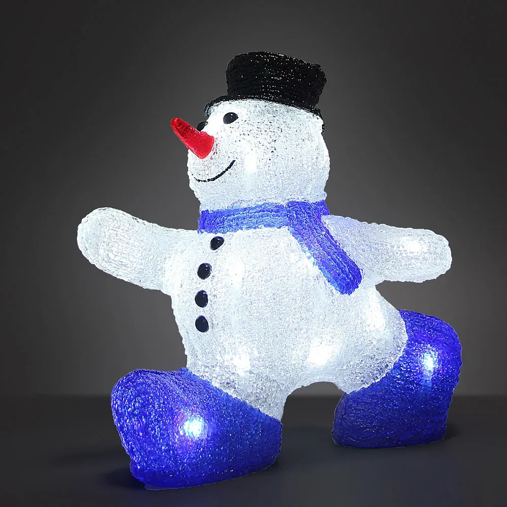LED Acryl Figur Weihnachten Schneemann M