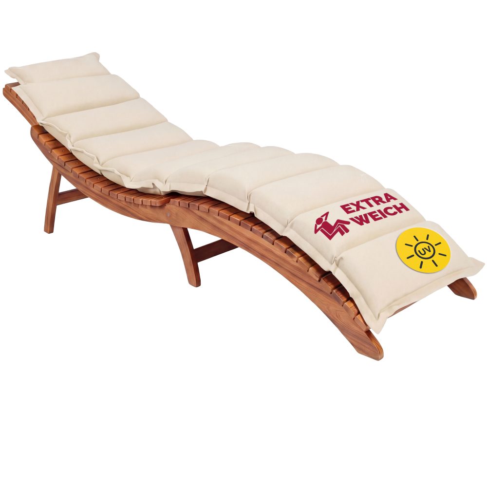 Auflage Sonnenliege Creme 183x56x7cm