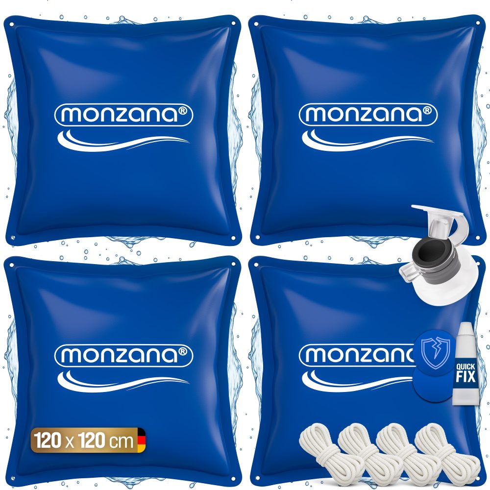 Poolkissen 4er-Set Blau 120x120cm -20°C