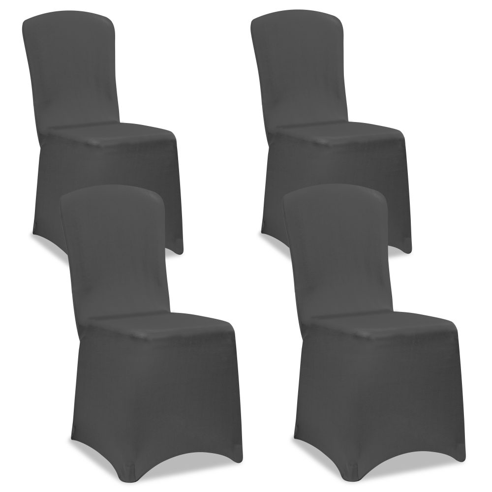 Stuhlhusse 4er-Set Anthrazit OEKO-TEX®