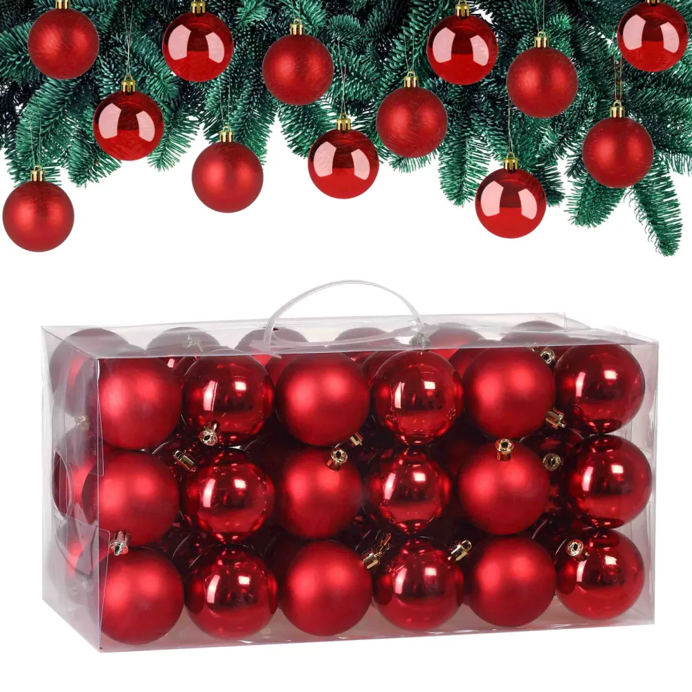 Weihnachtskugeln Rot 54-tlg in matt & glänzend