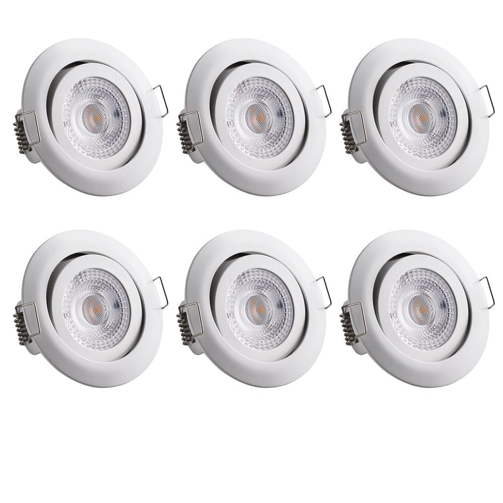 LED Einbauleuchte Krog 6er-Set Weiß
