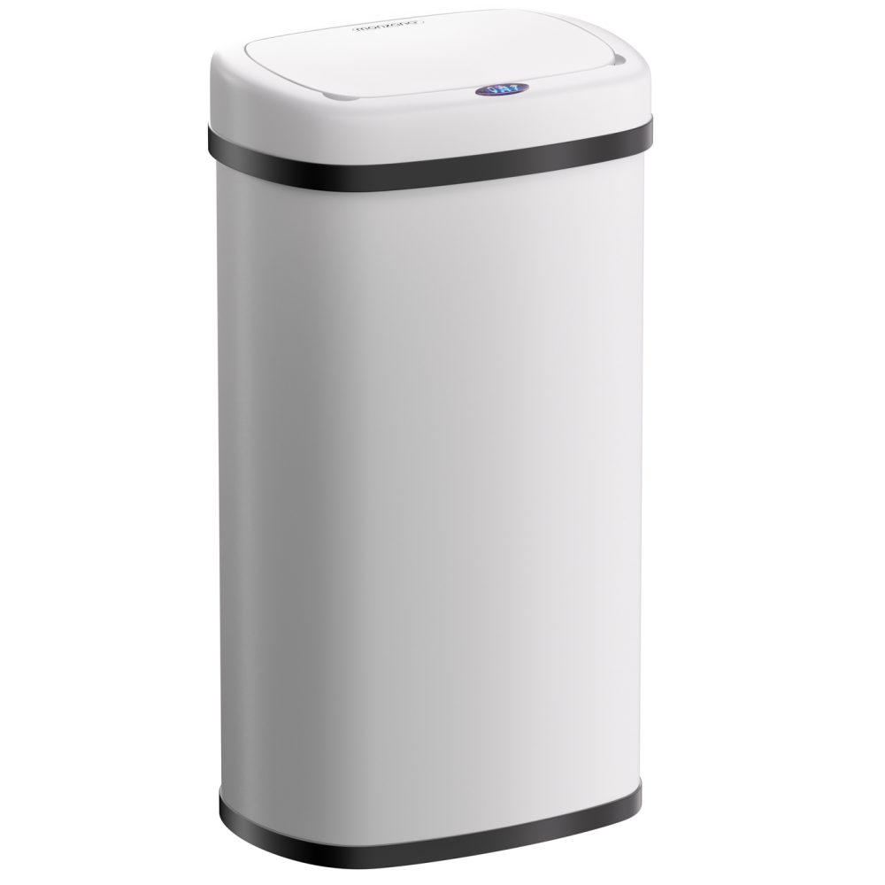 Sensor Mülleimer Edelstahl Weiß 50L