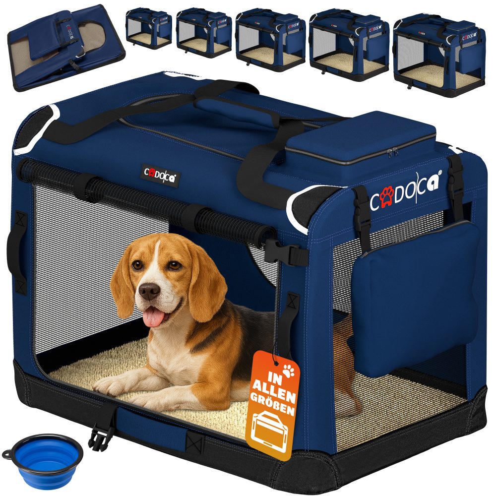 Hundebox faltbar L 70x52x50cm Blau