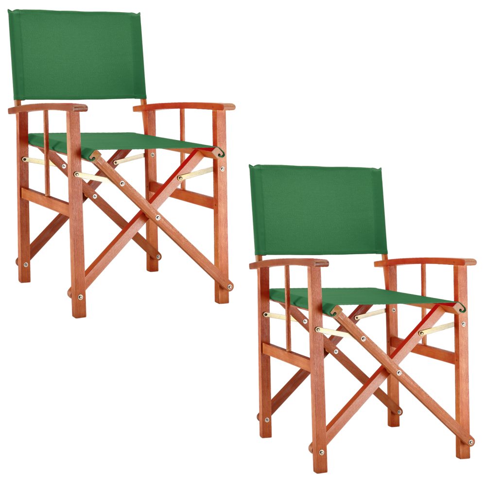 Regiestuhl Cannes 2er-Set Grün Eukalyptus FSC®-zertifiziert