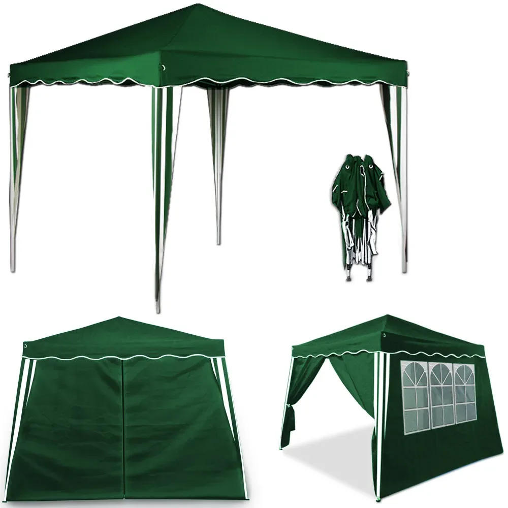 Faltpavillon Capri Grün 3x3m inkl 2 Seitenwänden