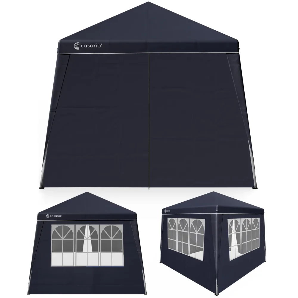 Faltpavillon Capri Anthrazit 3x3m inkl 4 Seitenwänden UV-Schutz 50+