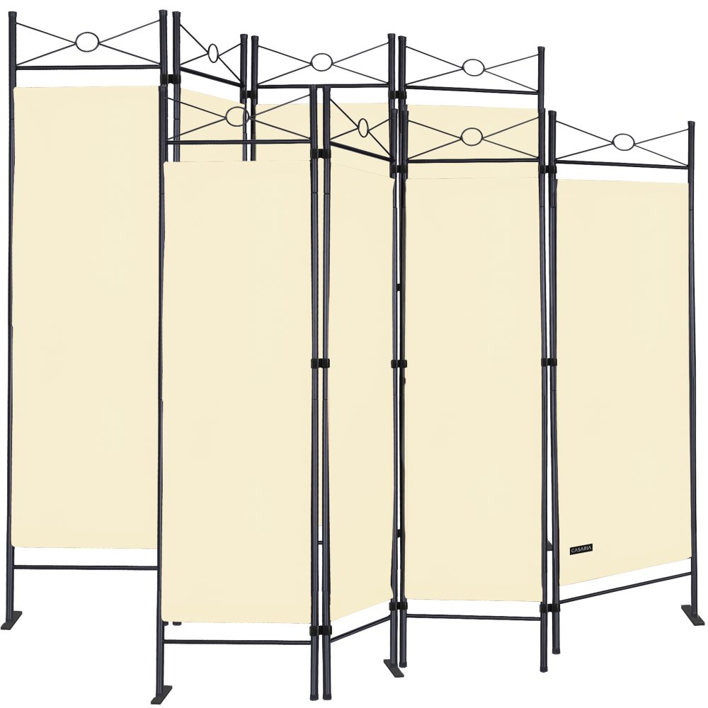 Paravent Lucca 2er-Set Creme 180x163cm