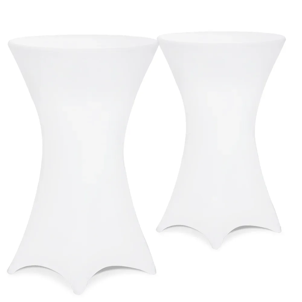 Stehtischhusse 2er-Set Weiß Ø60cm
