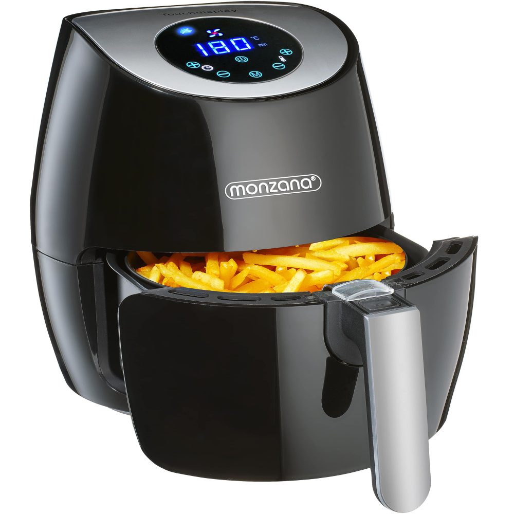 Heißluftfritteuse 9in1 Schwarz Touch-Display 1500W 3,6 L
