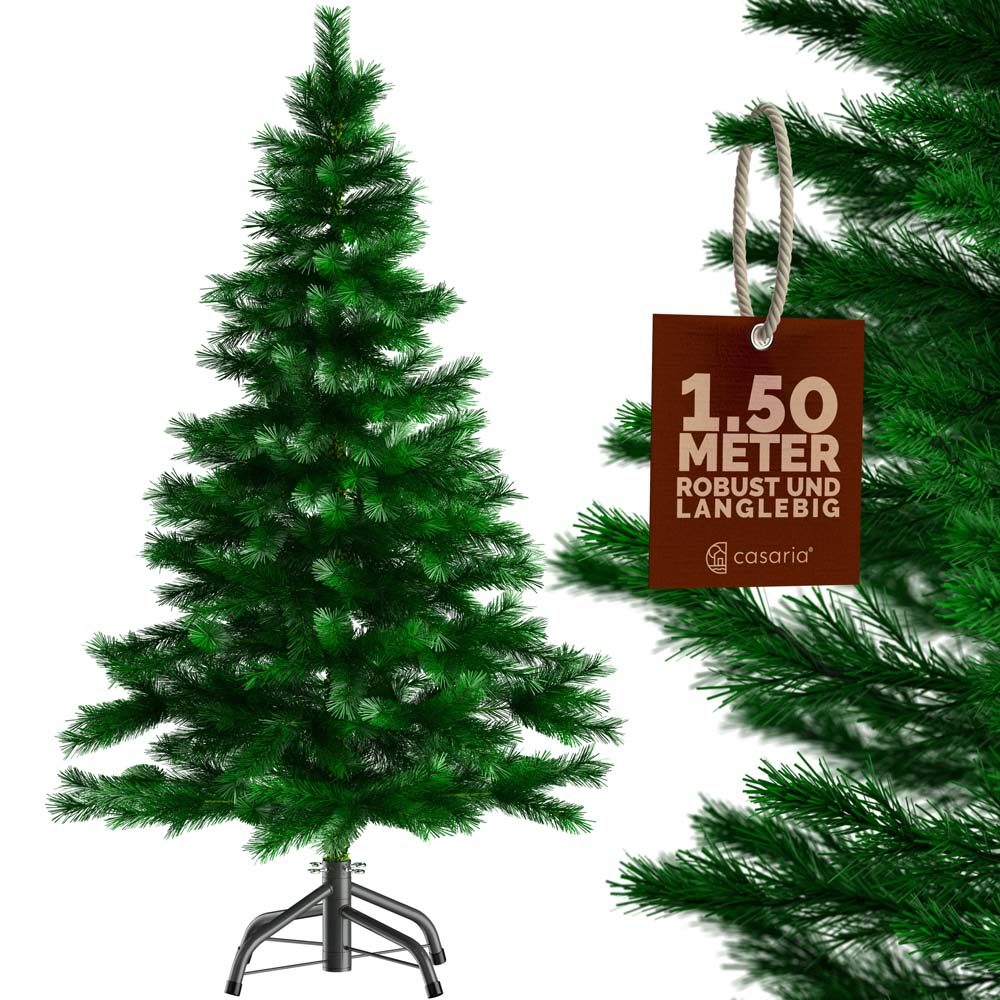 Künstlicher Weihnachtsbaum 150cm PVC realistische Optik mit Metallständer