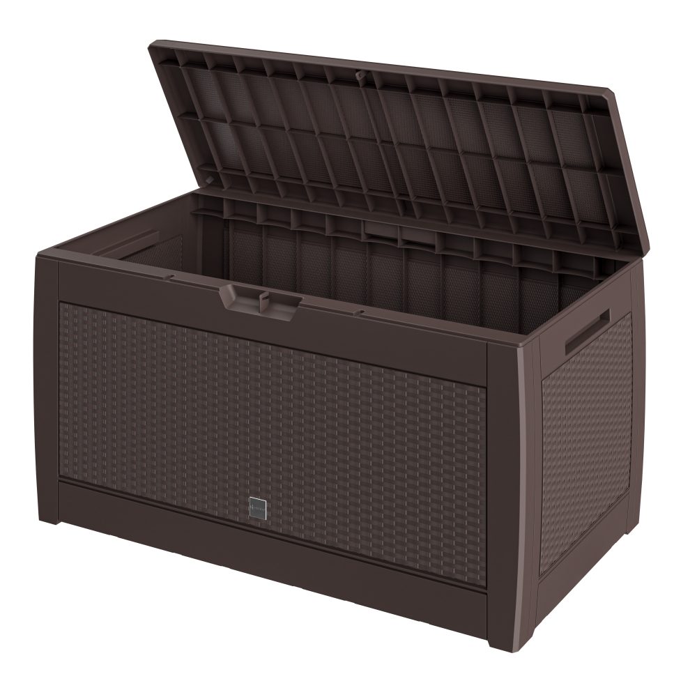 Gartenbox Rato 310L Braun Rattan Optik wasserdicht