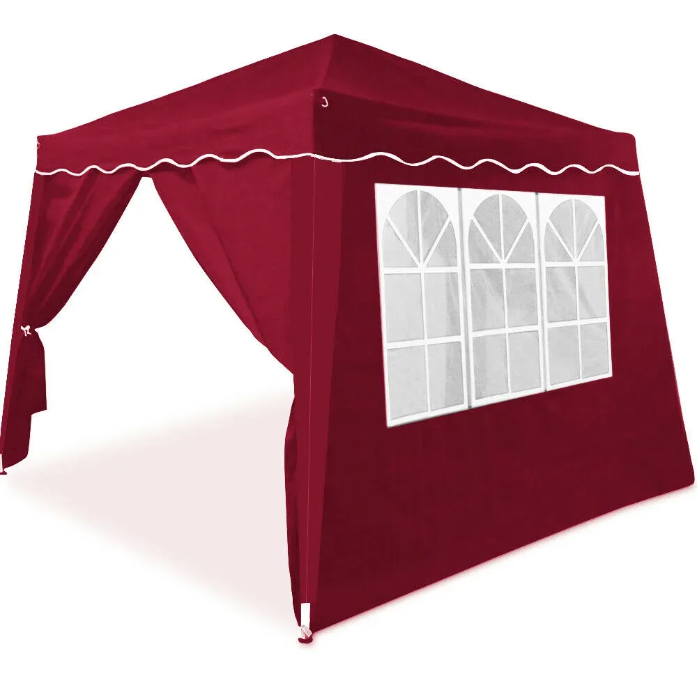 Faltpavillon Capri Weinrot 3x3m inkl 4 Seitenwänden UV-Schutz 50+