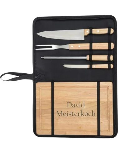 Tranchier-Set BBQ personalisiert mit individueller Gravur - Grillzubehör