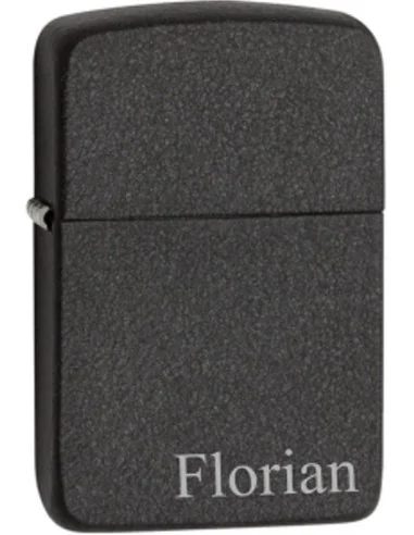 Zippo-Feuerzeug Black Crackle - mit gratis Gravur - Zippo Feuerzeuge