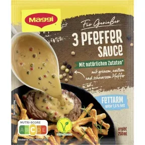 Maggi Für Genießer 3 Pfeffer Sauce fettarm ergibt 250ML