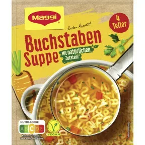Maggi Guten Appetit! Buchstaben Suppe ergibt 1L