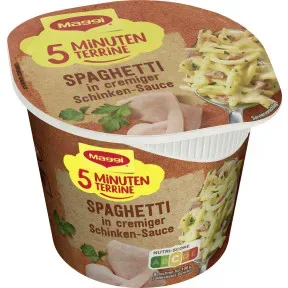 Maggi 5 Minuten Terrine Spaghetti in cremiger Schinkensauce 64G