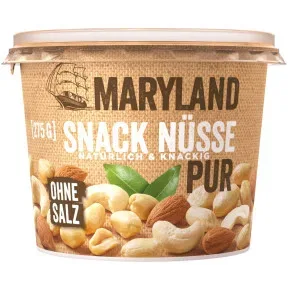 Maryland Snack Nüsse Pur ohne Salz 275G