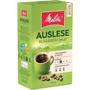 Melitta Kaffee Auslese klassich-mild gemahlen 500G