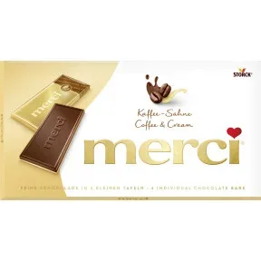 Merci Tafel Kaffee-Sahne 4ST 100G
