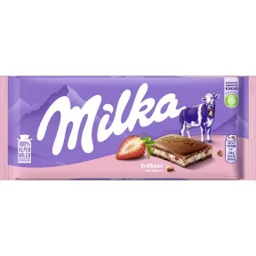 Milka Erdbeer Schokolade 100G