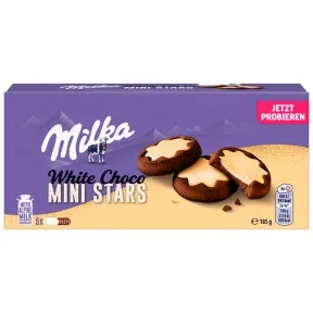 Milka White Choco Mini Stars 5ST 185G