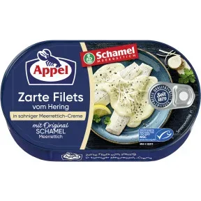 Appel Zarte Heringsfilets in sahniger Meerrettich-Creme 200G
