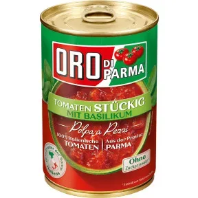 Oro di Parma Tomaten stückig mit Basilikum 400G