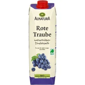Alnatura Bio Rote Traube naturtrüber Direktsaft 1L