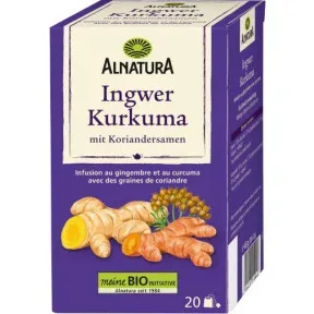 Alnatura Bio Ingwer Kurkuma Tee mit Koriandersamen 20ST 40G