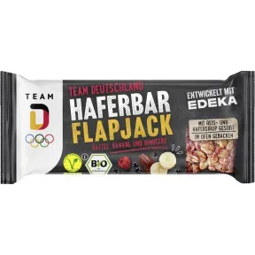 EDEKA Bio Haferbar Flapjack Team Deutschland Dattel, Banane und Himbeere 60G