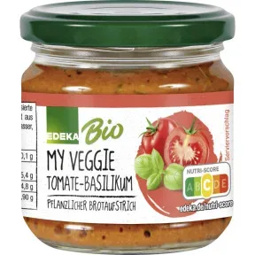 EDEKA Bio My Veggie Brotaufstrich Tomate Basilikum 180G