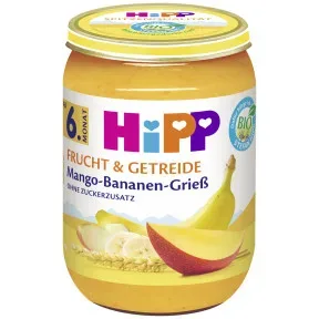 Hipp Bio Mango-Bananen-Grieß ohne Zuckerzusatz ab 6.Monat 190G