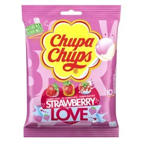 Chupa Chups Strawberry Love 10ST 120G