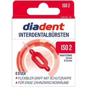 Diadent Interdentalbürsten ISO2 rot 8ST