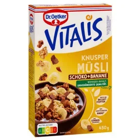 Dr.Oetker Vitalis Knuspermüsli Schoko Banane 450G