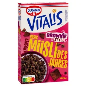 Dr.Oetker Vitalis Mischung des Jahres Knusper Brownie Style 400G