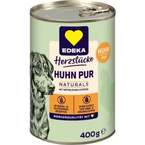 EDEKA Herzstücke Naturals Monoprotein Huhn Hundefutter 400g