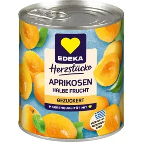 EDEKA Herzstücke Aprikosen halbe Frucht gezuckert 820G