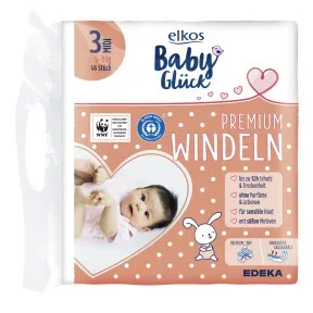 elkos Baby Premium Glück Windeln 3 Midi 5-9KG 46ST