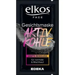 Elkos Gesichtsmaske Aktivkohle 2x 8ML  - Abverkauf