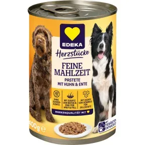 EDEKA Herzstücke Feine Mahlzeit mit Huhn & Ente 400G