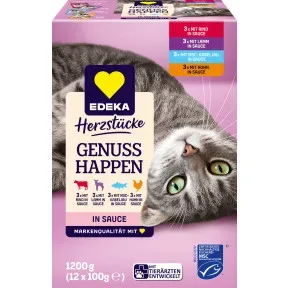 EDEKA Herzstücke Genuss Happen in Sauce 12x100G