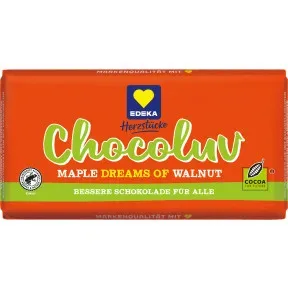 EDEKA Herzstücke Chocoluv Walnuss Ahornsirup Vollmilch 150G