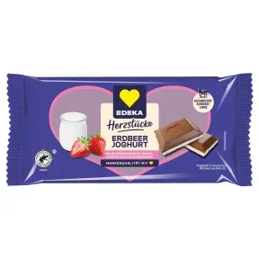 EDEKA Herzstücke Erdbeer Joghurt Vollmilch 90G